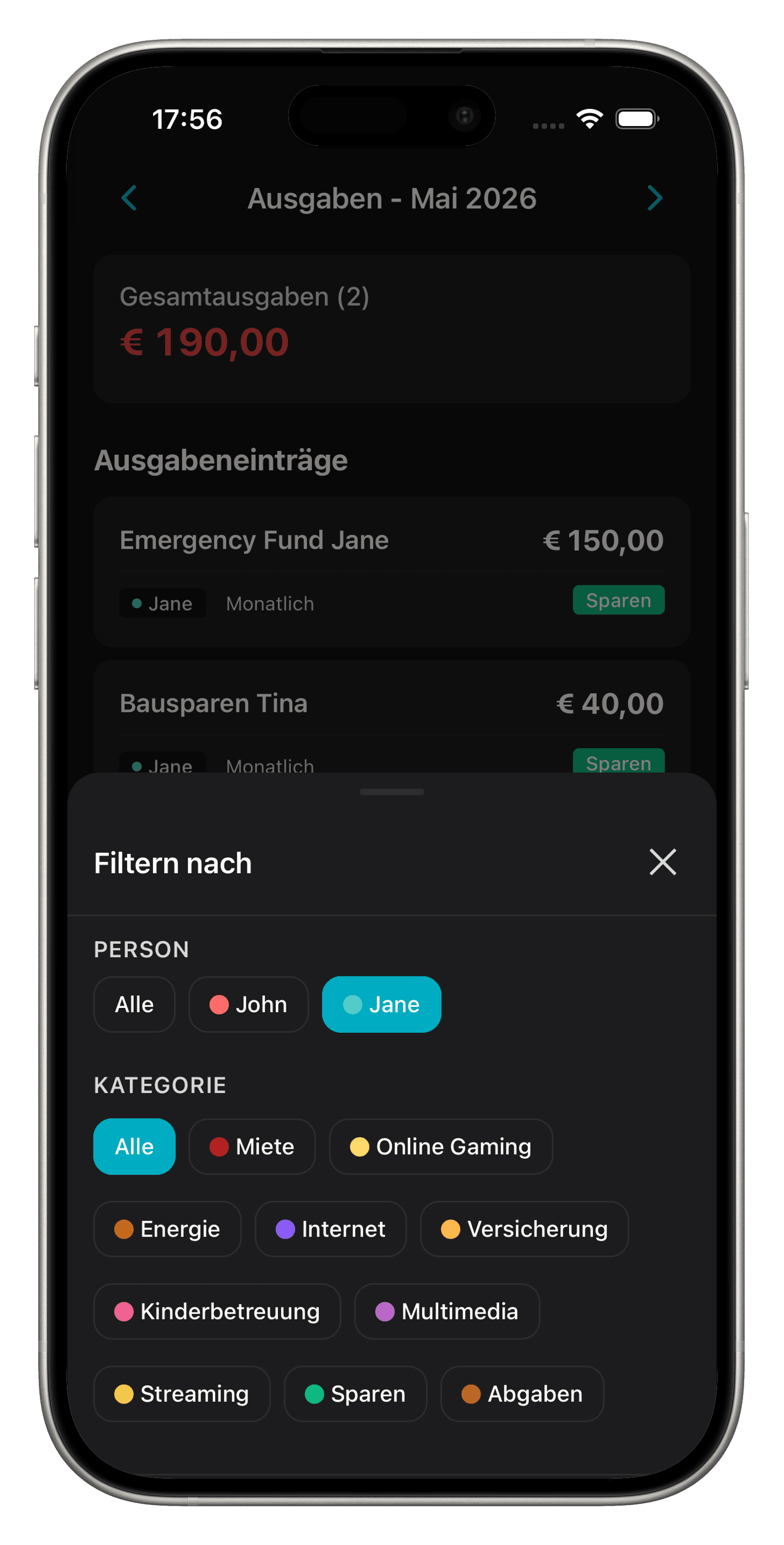 Kategorien in deinen eigenen Farben